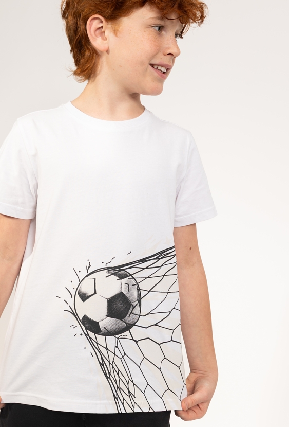 Chłopięca koszulka z nadrukiem piłkarskim