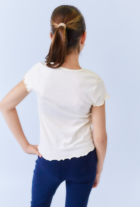 Dziewczęca bluzka z krótkim rękawem