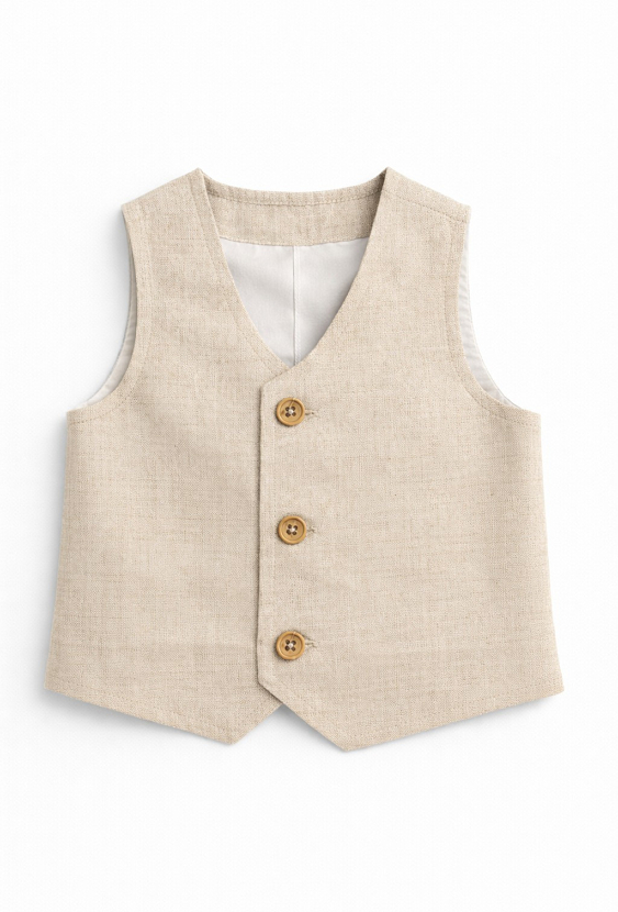 Kamizelka dziecięca z lnem – elegancka