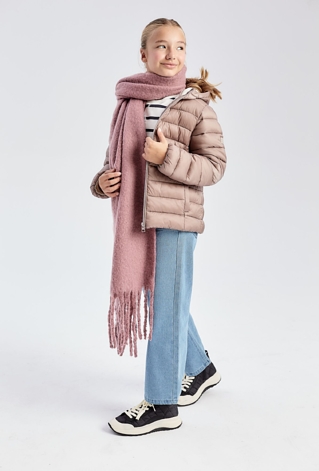 Pikowana lekka kurtka przejściowa dla małej dziewczynki