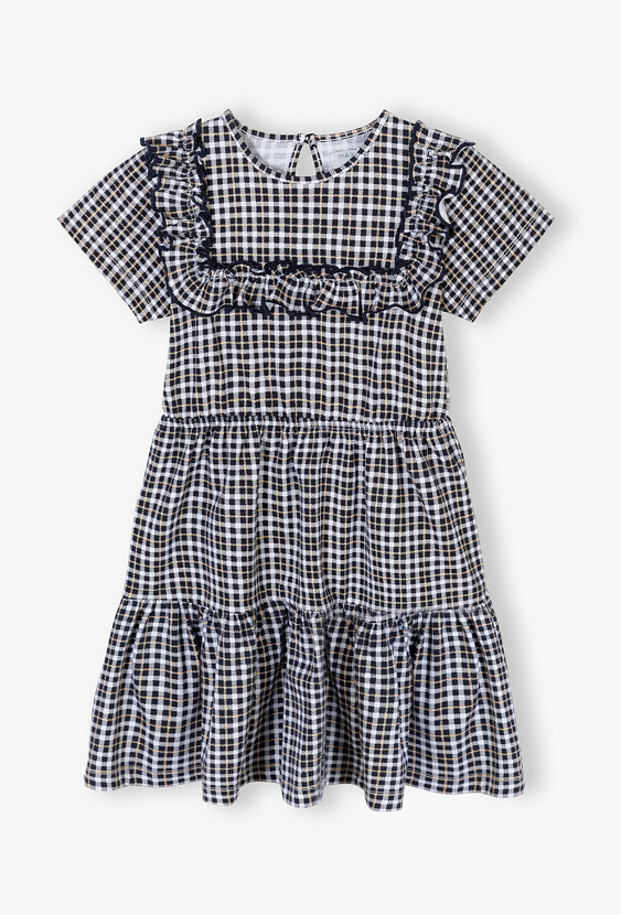 Sukienka dziewczęca w kratkę