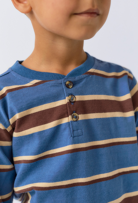 Chłopięca bluzka w paski z długim rękawem