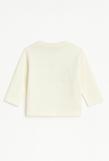 Biała bluzka z nadrukiem pociągu