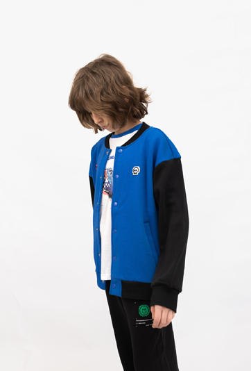 Bomberka chłopięca regular z napami i pixelowymi naszywkami