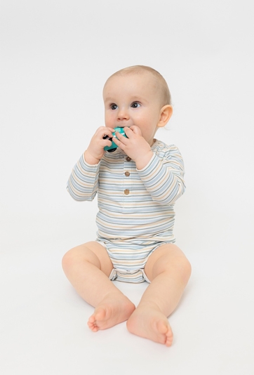 Body niemowlęce w paski - długi rękaw