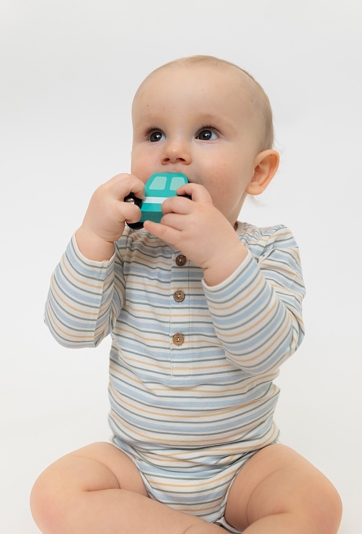 Body niemowlęce w paski - długi rękaw