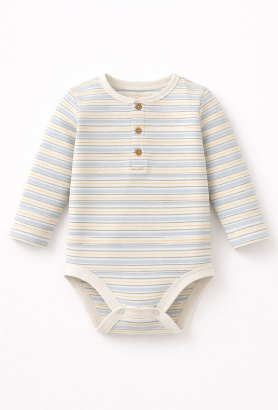 Body niemowlęce w paski - długi rękaw