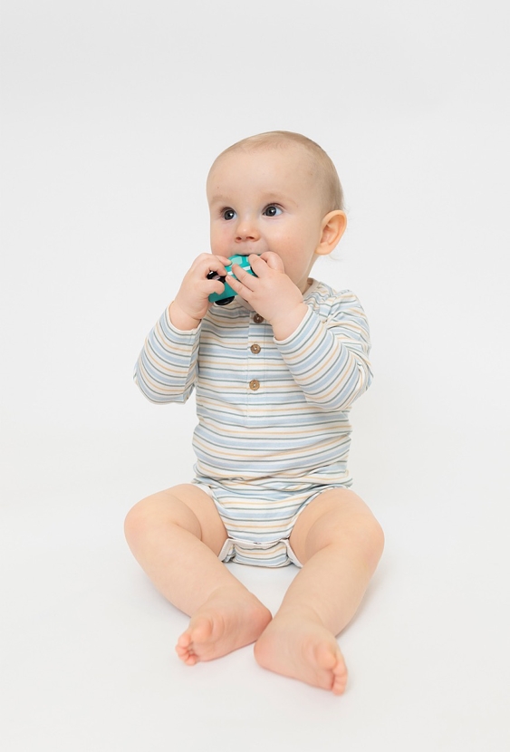 Body niemowlęce w paski - długi rękaw