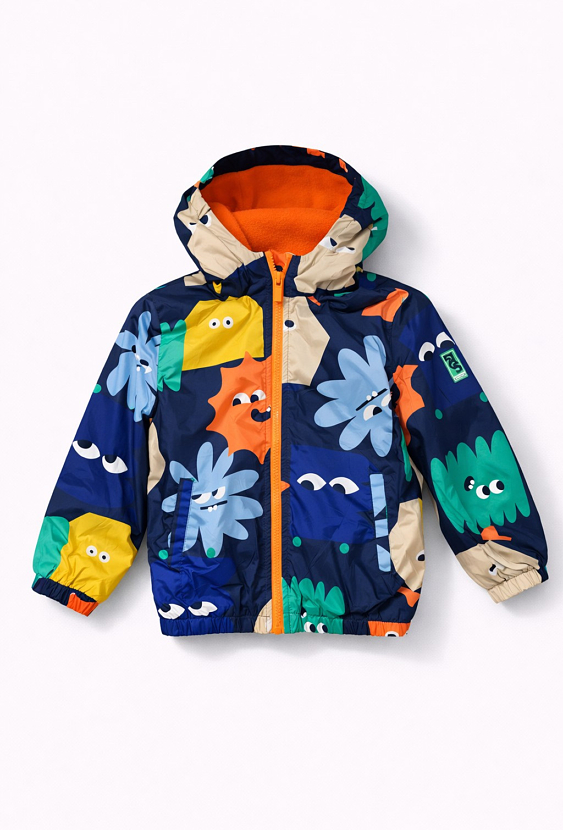 Kurtka przejściowa chłopięca z kapturem