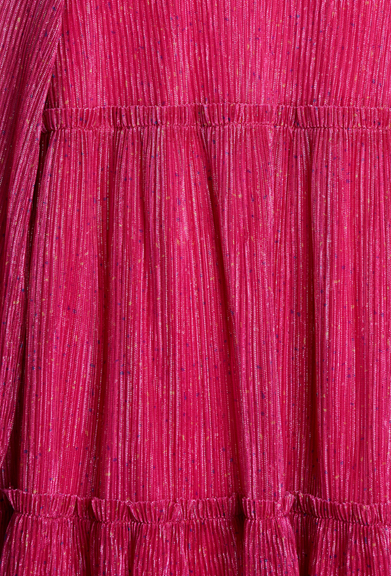 Czerwona sukienka z długim rękawem dla dziewczynki