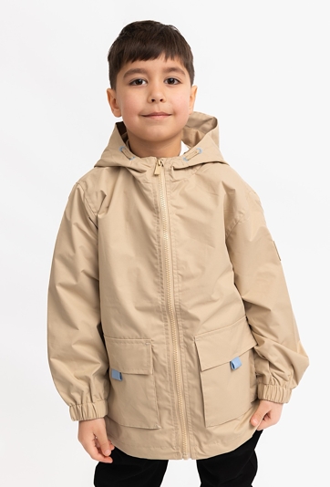 Parka przejściowa dla chłopca z kapturem