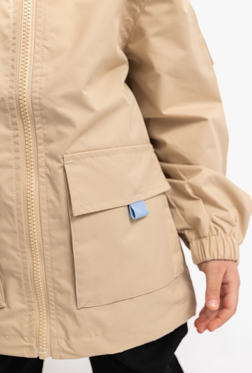 Parka przejściowa dla chłopca z kapturem