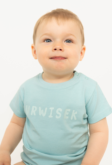 Niebieskie body z krótkim rękawem - URWISEK