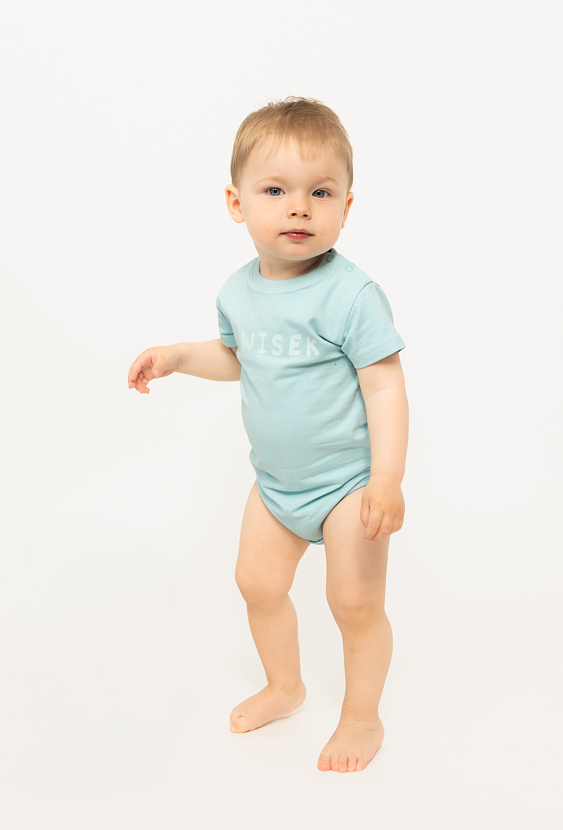 Niebieskie body z krótkim rękawem - URWISEK