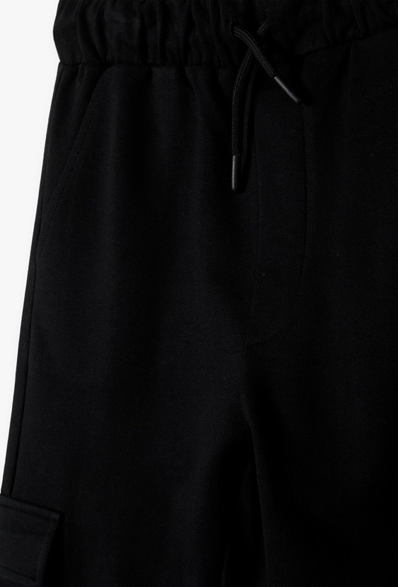 Czarne spodnie dresowe bojówki - Lincoln&Sharks