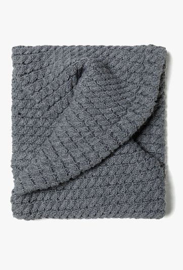 Komin dziewczęcy na zimę - szary