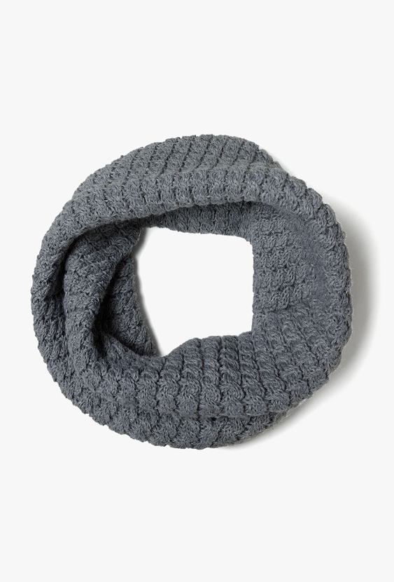 Komin dziewczęcy na zimę - szary