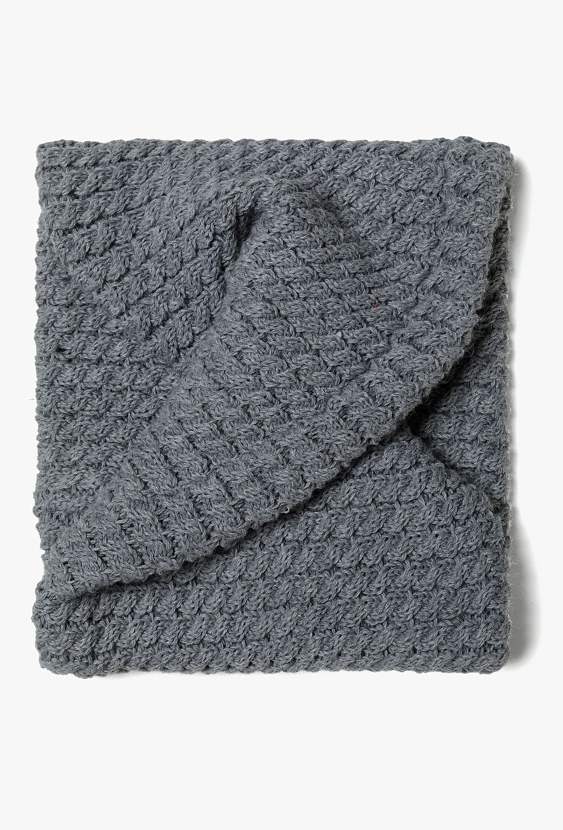 Komin dziewczęcy na zimę - szary