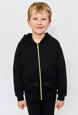 Czarna bluza rozpinana z kapturem