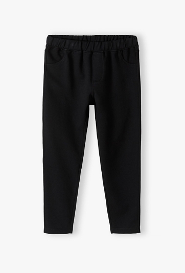 Czarne ocieplane spodnie - treginsy dla dziewczynki - 5.10.15.