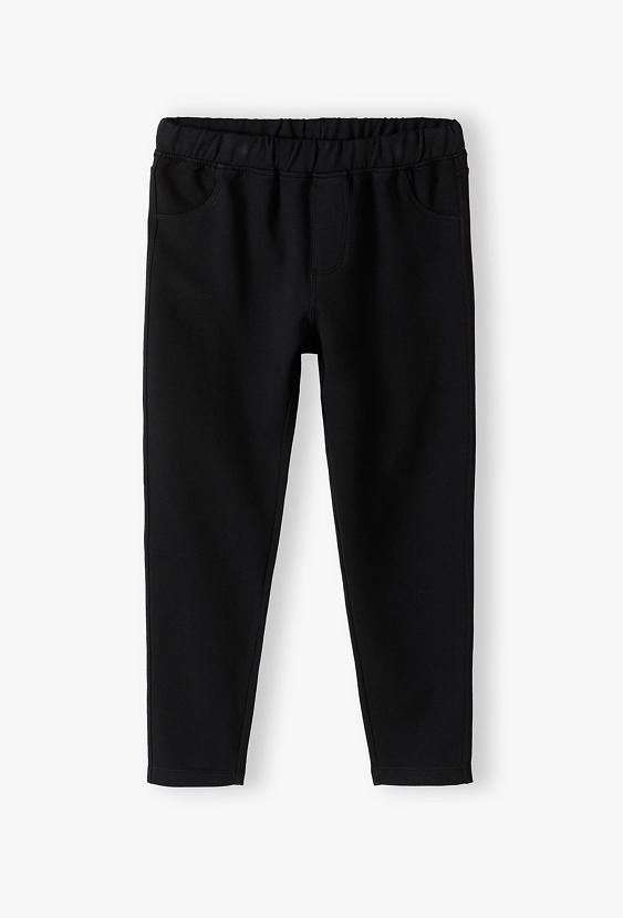 Czarne ocieplane spodnie - treginsy dla dziewczynki - 5.10.15.