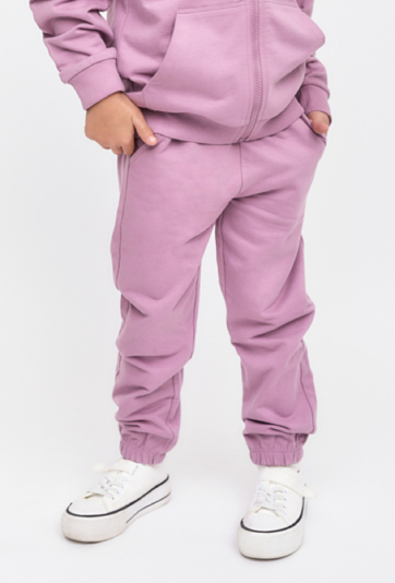 Fioletowe spodnie dresowe dla dziewczynki - regular - 5.10.15.