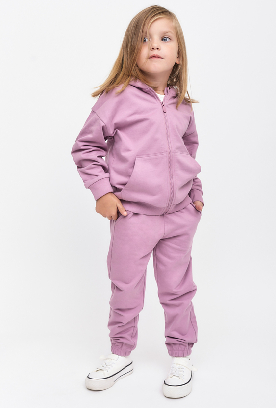 Fioletowe spodnie dresowe dla dziewczynki - regular - 5.10.15.
