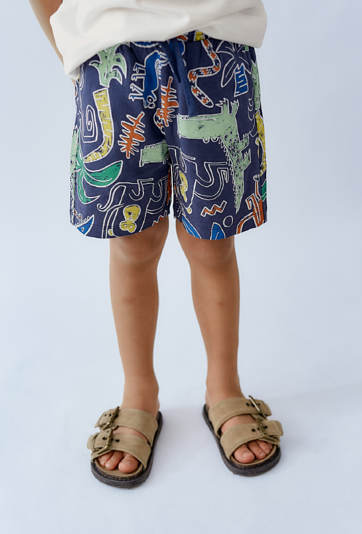 Kolorowe szorty chłopięce z nadrukiem