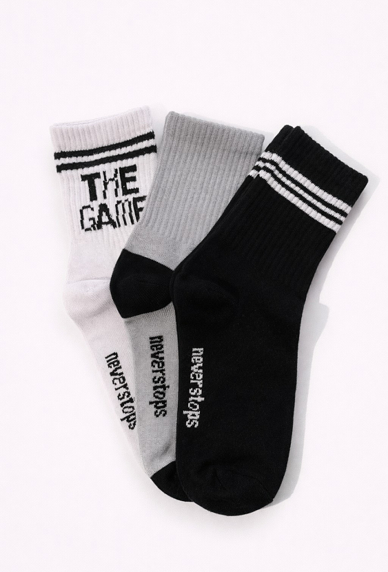 Skarpety 3-pak dla chłopca w stonowanych kolorach