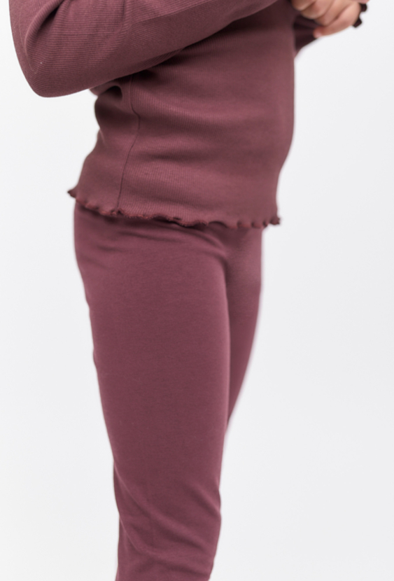 Leginsy dla dziewczynki - gładkie - bordowe - 5.10.15.