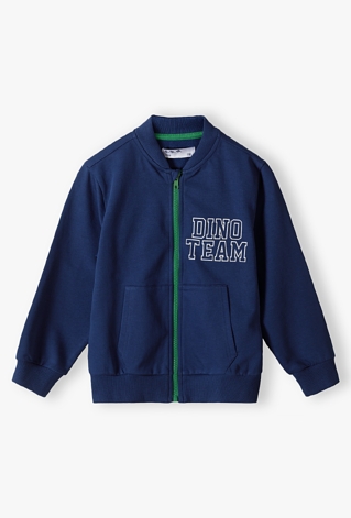 Bluza dresowa rozpinana dla chłopca z napisem Dino Team