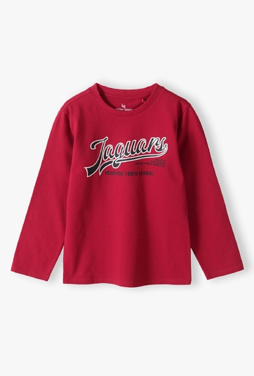 Czerwona dzianinowa bluzka dla chłopca - Lincoln&Sharks