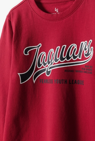 Czerwona dzianinowa bluzka dla chłopca - Lincoln&Sharks