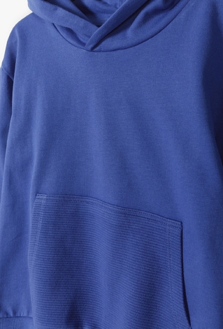 Bluza z kapturem dla chłopca z kieszenią kangurką