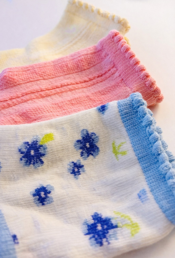 Skarpetki dziewczęce 3-pak w pastelowych kolorach