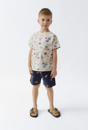 Szorty chłopięce z wakacyjnym nadrukiem