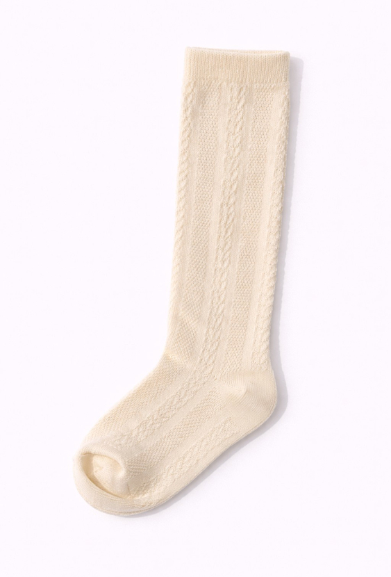 Skarpety dziewczęce 1-pak z ozdobnym splotem