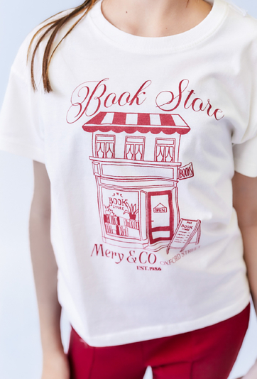 Koszulka dziewczęca ecru z nadrukiem