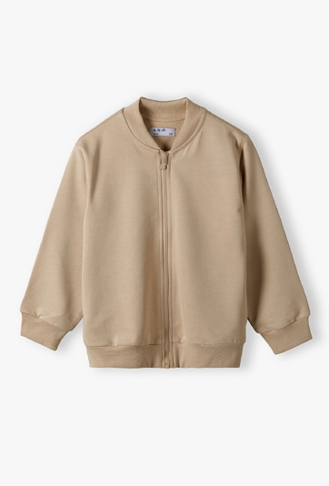 Beżowa rozpinana bluza dresowa dla chłopca - 5.10.15.