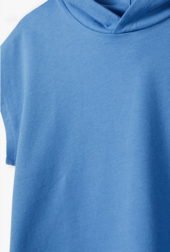 Bluza chłopięca z kapturem bez rękawów