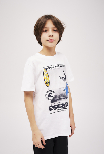Koszulka chłopięca z wakacyjnym nadrukiem