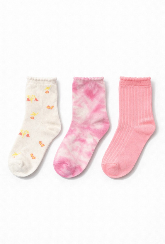 Skarpetki dziewczęce 3-pak