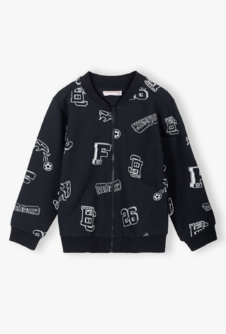 Granatowa bluza dresowa z bawełny dla chłopca