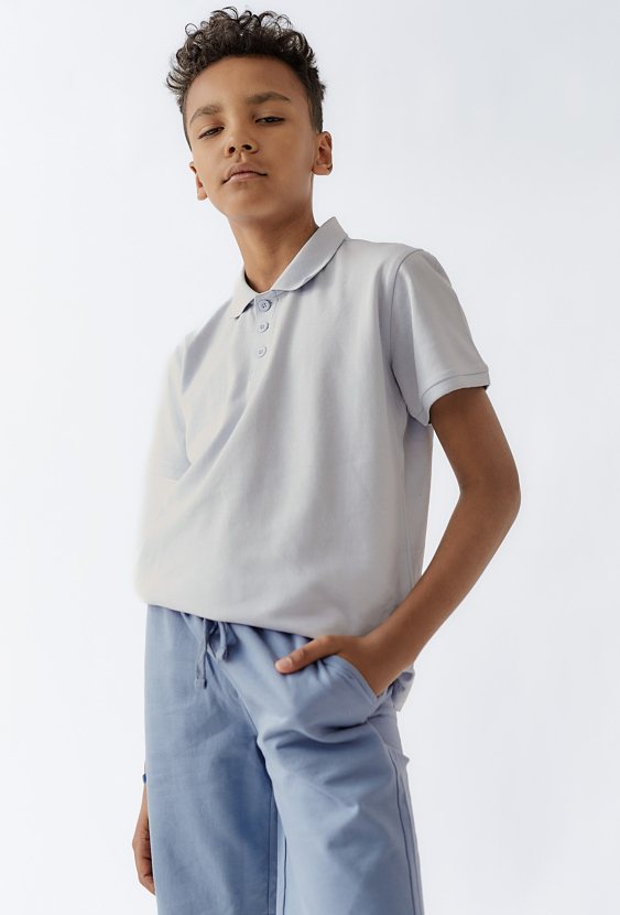 Niebieska koszulka polo