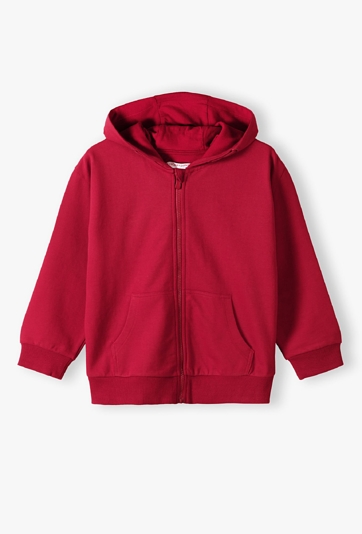 Czerwona bluza dresowa z kapturem i kieszeniami - 5.10.15.