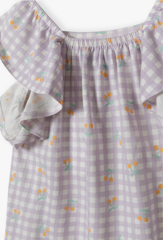 Sukienka dziewczęca w kratkę