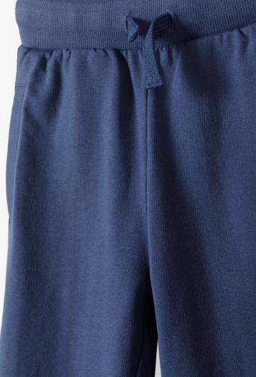 Spodnie dresowe dla chłopca - niebieskie z kieszeniami