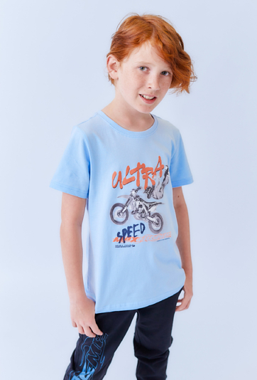 Koszulka chłopięca z nadrukiem motocykla