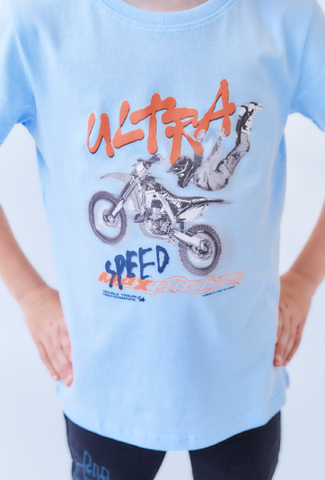 Koszulka chłopięca z nadrukiem motocykla