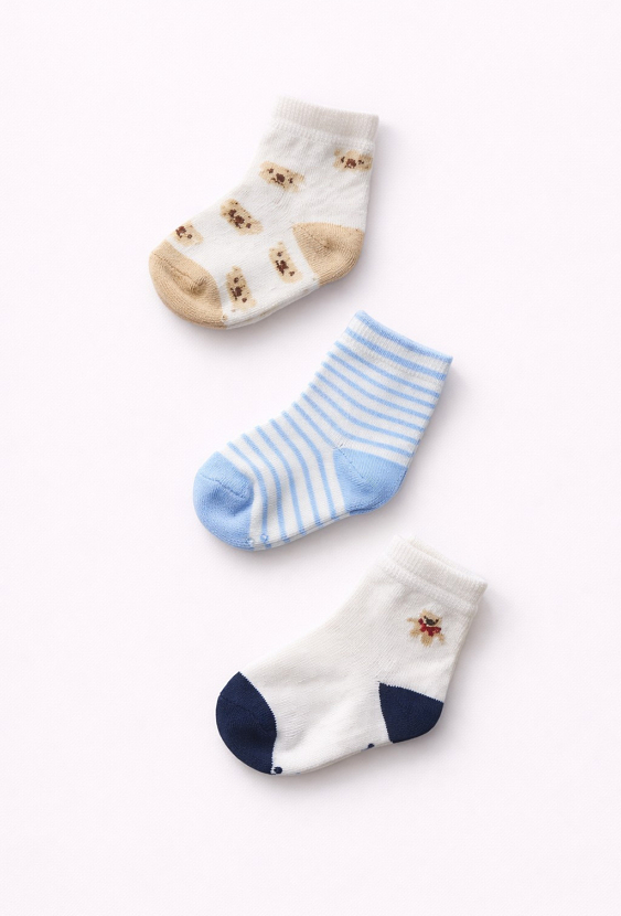 3-pak skarpetek niemowlęcych dla chłopca